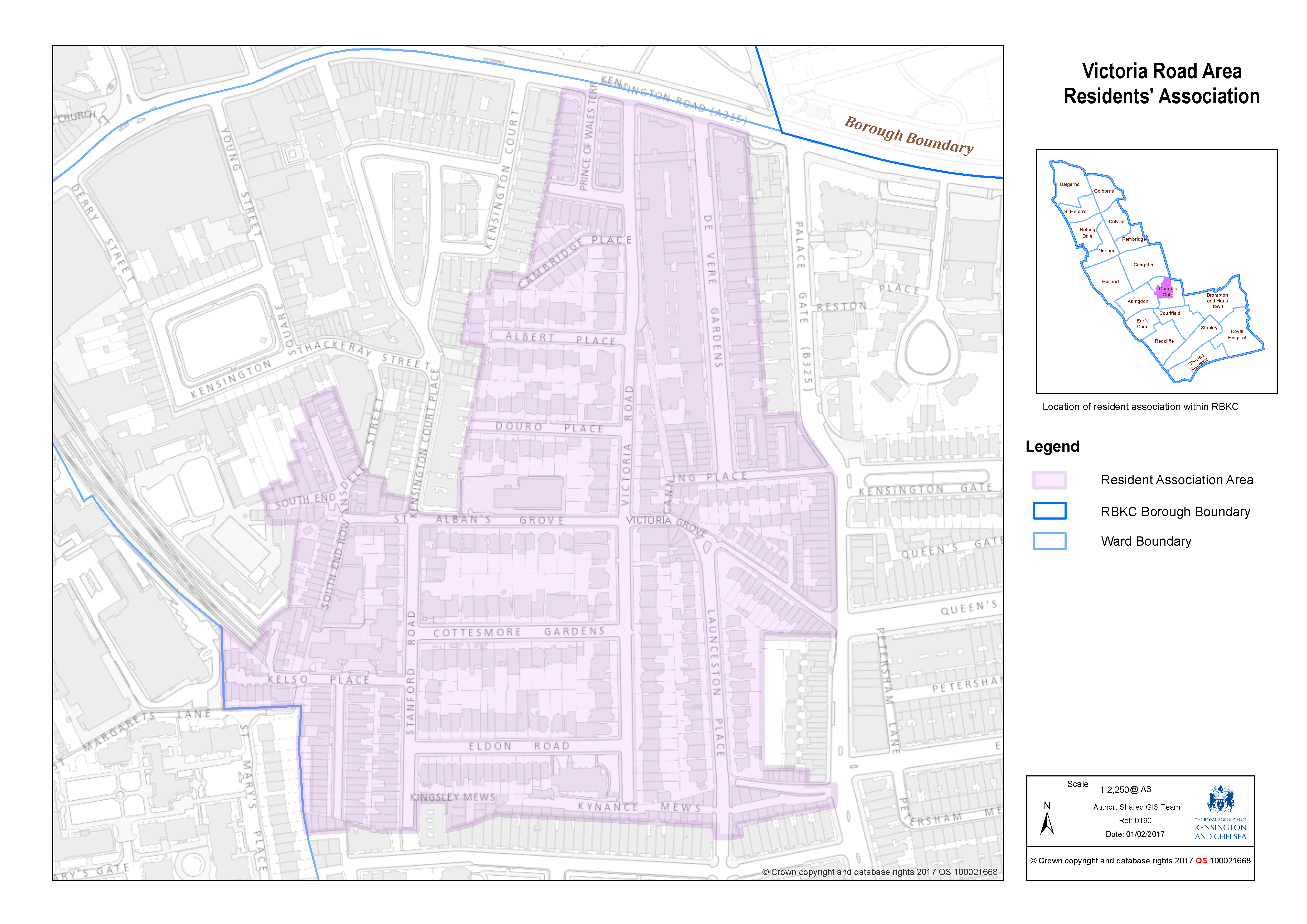 Map of the Victoria Road Area